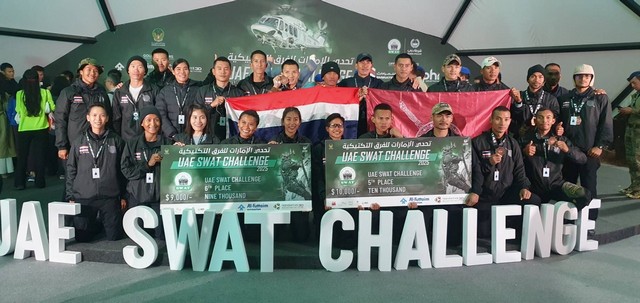 ผบ.ตร ชื่นชม “ทีมตำรวจไทย” ที่สามารถโชว์ผลงานในการแข่งขัน UAE Swat Challenge 2025 ได้อย่างยอดเยี่ยม สร้างชื่อเสียงให้แก่ สำนักงานตำรวจแห่งชาติ และประเทศไทย