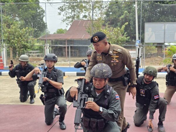 ยะลาสถานีตำรวจภูธรยะรม จัดฝึกซ้อมทักษะยุทธวิธีการใช้อาวุธอย่างถูกต้องและปลอดภัย