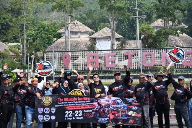 จากเบตงสู่ปัตตานี! “X-Border Moto Route” คาราวานบิ๊กไบค์ไทย–มาเลเซีย ทะยานข้ามพรมแดน เปิดมิติใหม่การท่องเที่ยวชายแดนใต้กว่า 300 กิโลเมตร